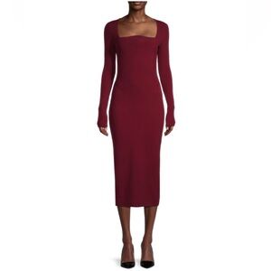 Jason Wu Deep Red Long Sleeve Dress